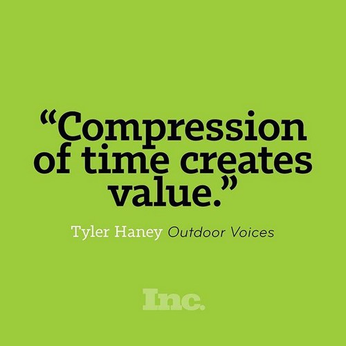 Compression of Time Creates Value